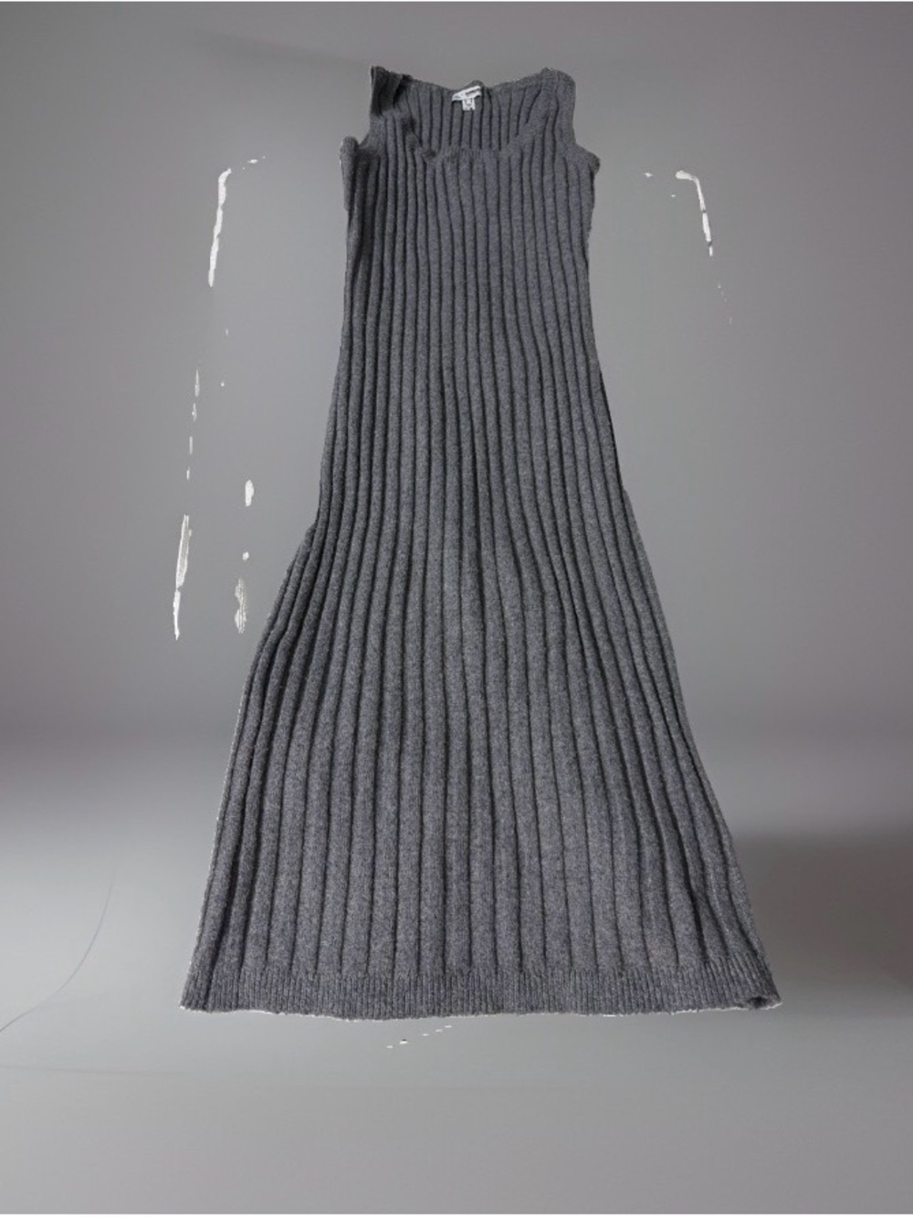 Sonoma Lauren Lane size M Sleeveless Ribbed Knit Maxi Dress in Gray